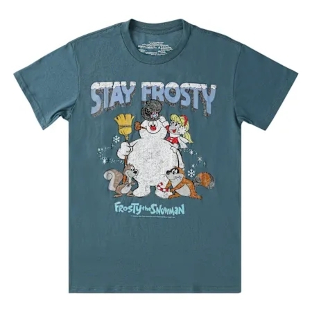 NWT Frosty The Snowman STAY FROSTY Christmas Graphic Tee T-Shirt Unisex M Medium